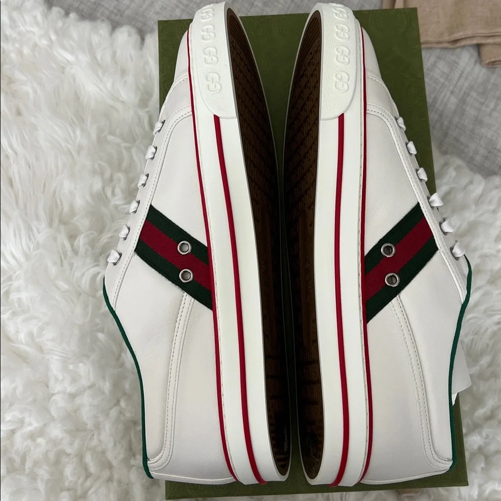 Gucci White Leather Men’s Tennis Sneaker Gucci Men 11 NWT